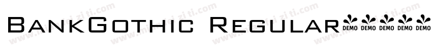 BankGothic Regular字体转换